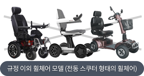 규정 이외 휠체어 모델 (전동 스쿠터 형태의 휠체어)